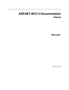 ASP.NET MVC 6 Documentation