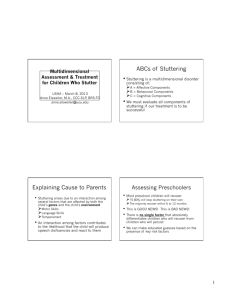 ABCs of Stuttering Explaining Cause to Parents