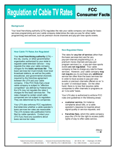 Regulation of Cable TV Rates