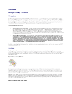 Case Study: Orange County, California Overview Context