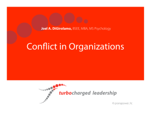 Conflict in Organizations
