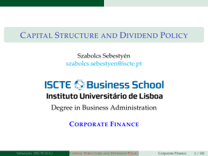 Capital Structure and Dividend Policy - iscte-iul