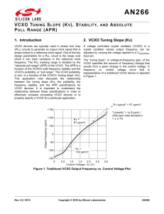 VCXO Tuning Slope (Kv), Stability, and Absolute Pull Range (APR