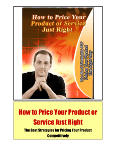How to Price Your Product or Service Just Right
