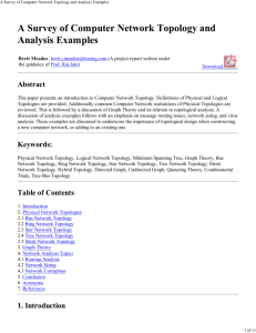 A Survey of Computer Network Topology and Analysis Examples