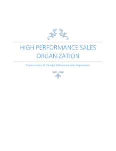 High Performance Sales Organization