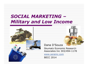 SOCIAL MARKETING – Military and Low Income