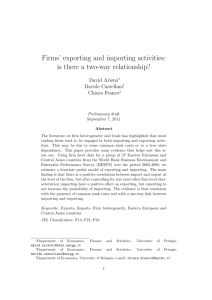 Firms' exporting and importing activities: is there a two