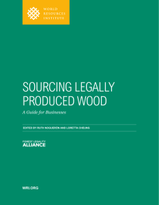 sourcing legally produced wood