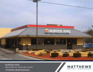 Burger King - Matthews Real Estate Investment Services