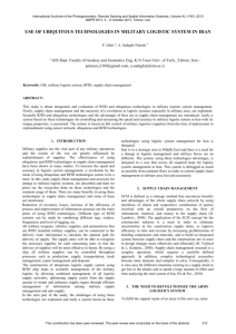 Use of ubiquitous technologies in military logistic system in Iran