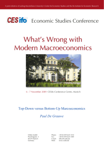 Top Down versus Bottom Up Macroeconomics