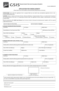 application for funeral benefit