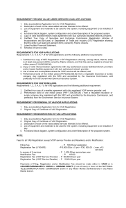 VAS Requirement with VOIP - ntc region 7 citizen's charter
