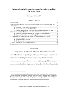 Independence in Europe: Secession, Sovereignty