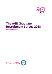 The AGR Graduate Recruitment Survey 2013