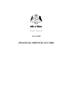 Financial Services Act 2008 - Isle of Man Financial Services Authority
