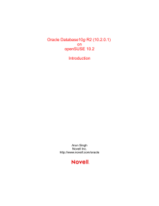 Oracle 10gR2 on openSUSE 10.2