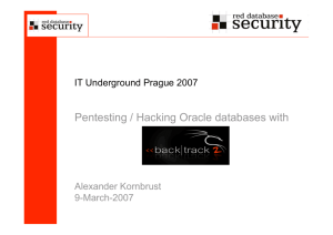 Pentesting / Hacking Oracle databases with - Red-Database