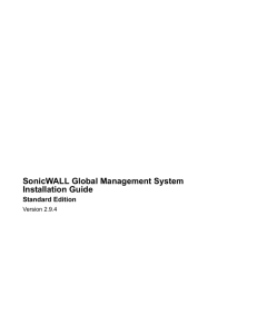 SonicWALL Global Management System Installation Guide