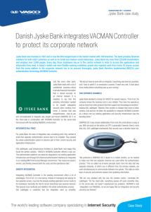 Danish Jyske Bank integrates VACMAN Controller to protect