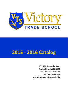 2015-16 Catalog - Victory Trade School