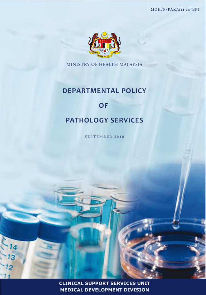 Departmental Policy Of Pathology Services