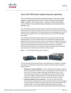 Cisco ASA 5500 Series Adaptive Security Appliances