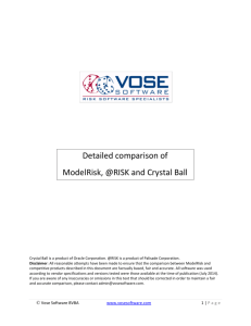 Detailed comparison of ModelRisk, @RISK and Crystal Ball