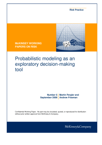 Probabilistic modeling as an exploratory decision