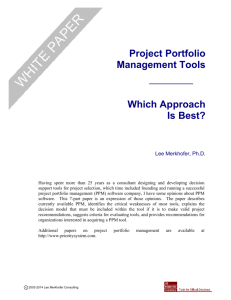 Project Portfolio Management Tools Which Approach Is Best?