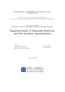 Empirical Study of Timetable Retrieval, and Bus Location