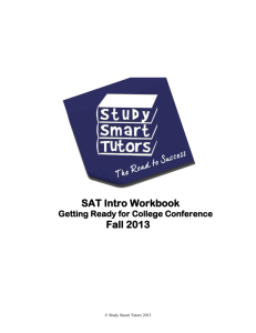 SAT Workbook – Study Smart Tutors
