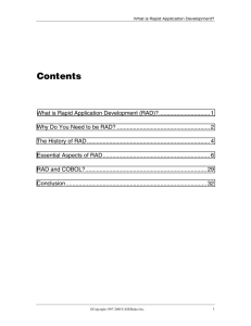 What is Rapid Application Development (RAD)
