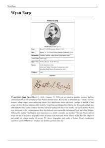 Wyatt Earp - Historyteacher.net