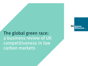 The global green race: a business review of UK competitiveness in