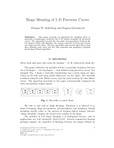 Shape Blending of 2 D Piecewise Curves
