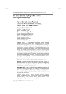 An open source phylogenetic search and alignment package Hyrum