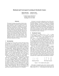 Rational and Convergent Learning in Stochastic Games