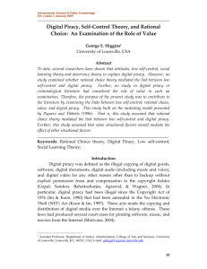 Digital Piracy, Self-Control Theory, and Rational Choice: An