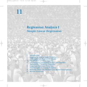 Simple Linear Regression: Analysis & Inference