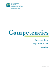 Competencies for entry-level Registered Nurse practice