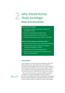 Why Should Nurses Study Sociology?
