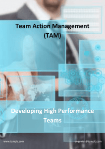 Team Action Management (TAM) Developing High Performance