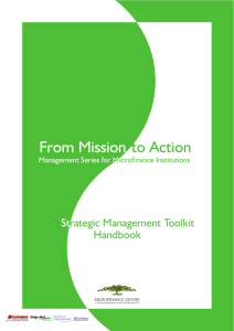 From Mission to Action: Management Series for Microfinance