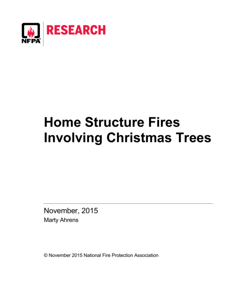 Home Structure Fires Involving Christmas Trees