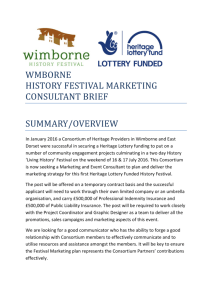 wmborne history festival marketing consultant brief