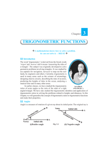 NCERT Class 11 Maths Trigonometric Functions