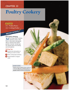 Poultry Cookery - Culinary Arts I