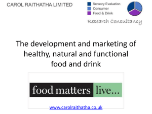 The marketing of healthy, natural and functional